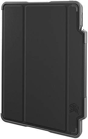 תיקים STM Dux Plus Case Folio Case Protection עבור Apple iPad Air 10.9 אינץ ' - שחור/שקוף [מחזיק עיפרון